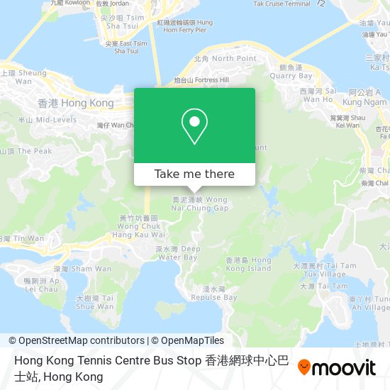 Hong Kong Tennis Centre Bus Stop 香港網球中心巴士站 map