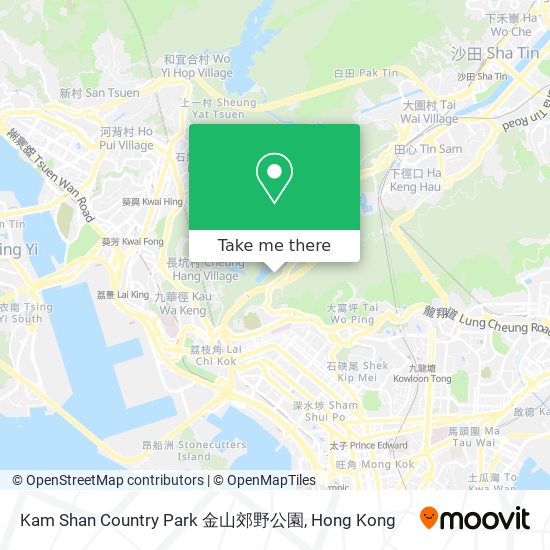 Kam Shan Country Park 金山郊野公園 map