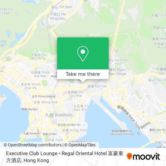 Executive Club Lounge • Regal Oriental Hotel 富豪東方酒店地圖