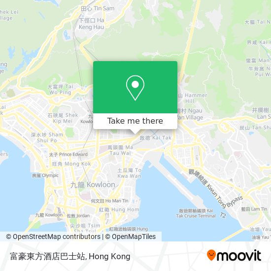 富豪東方酒店巴士站 map