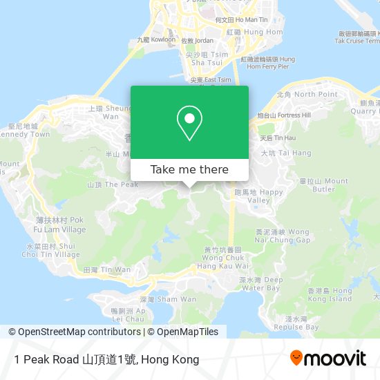 1 Peak Road 山頂道1號地圖