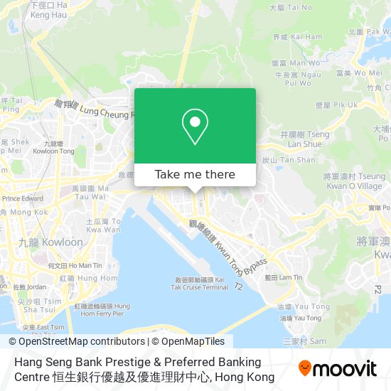 Hang Seng Bank Prestige & Preferred Banking Centre 恒生銀行優越及優進理財中心 map