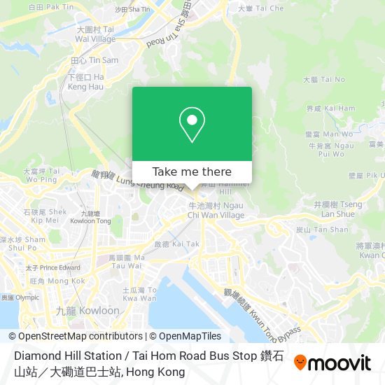 Diamond Hill Station / Tai Hom Road Bus Stop 鑽石山站／大磡道巴士站 map