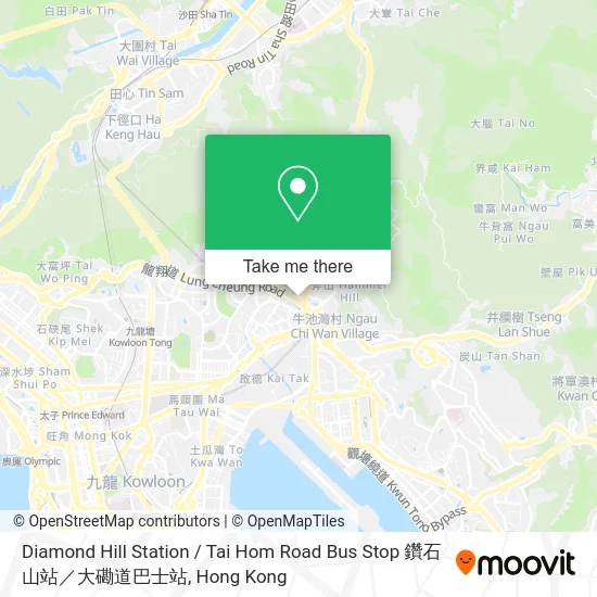 Diamond Hill Station / Tai Hom Road Bus Stop 鑽石山站／大磡道巴士站 map