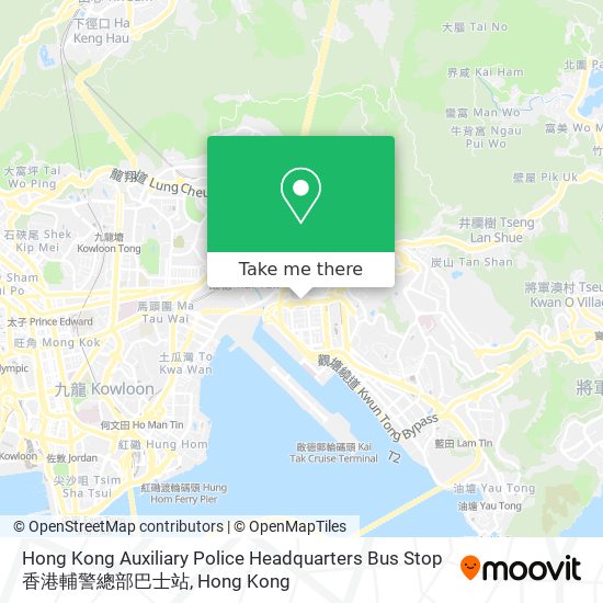 Hong Kong Auxiliary Police Headquarters Bus Stop 香港輔警總部巴士站 map