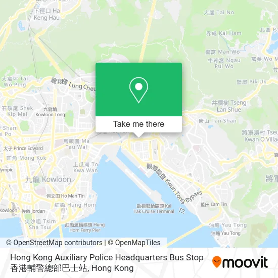 Hong Kong Auxiliary Police Headquarters Bus Stop 香港輔警總部巴士站 map