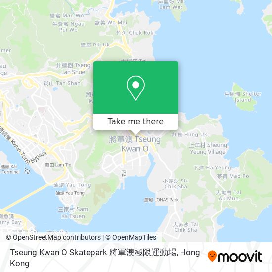 Tseung Kwan O Skatepark 將軍澳極限運動場 map