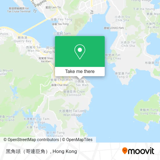 黑角頭（哥連臣角）地圖