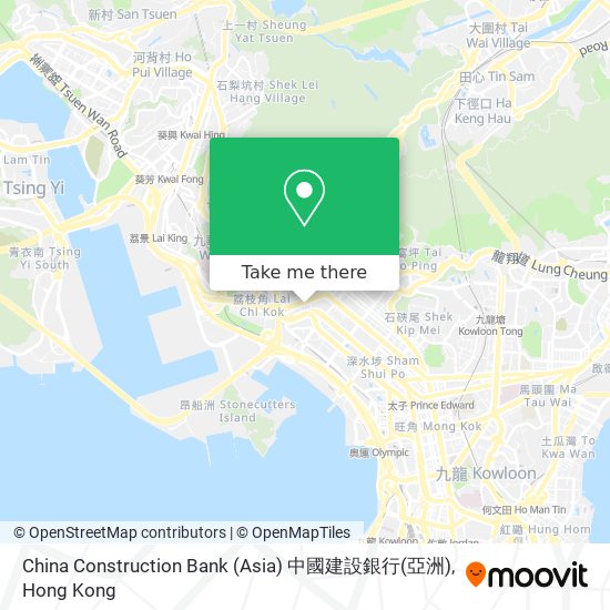 China Construction Bank (Asia) 中國建設銀行(亞洲) map