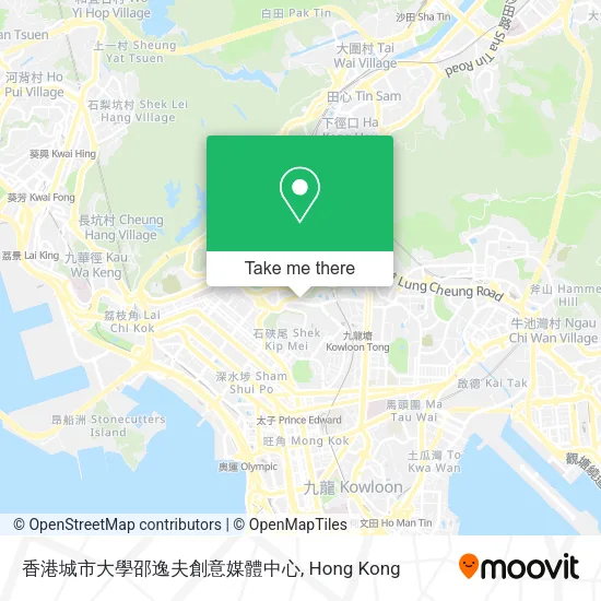 香港城市大學邵逸夫創意媒體中心地圖