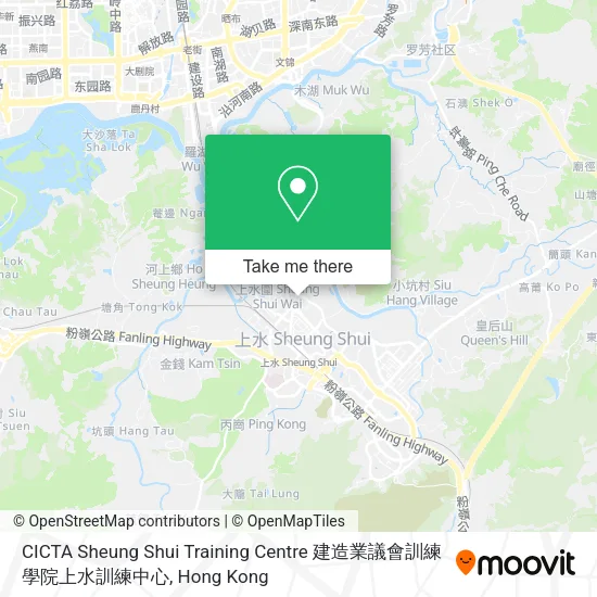 CICTA Sheung Shui Training Centre 建造業議會訓練學院上水訓練中心地圖