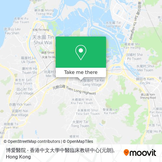 博愛醫院 - 香港中文大學中醫臨床教研中心(元朗) map