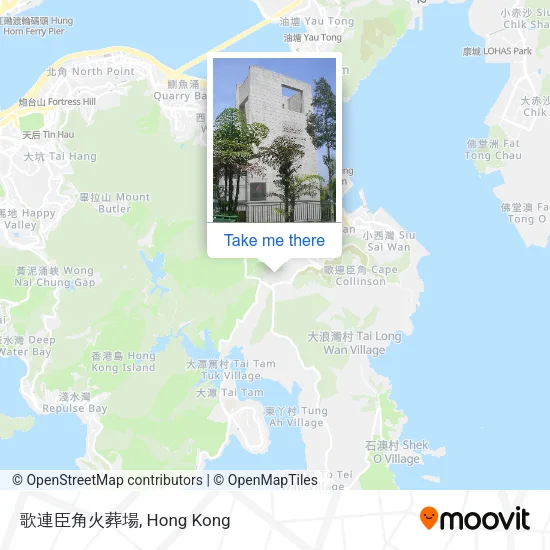 歌連臣角火葬場 map