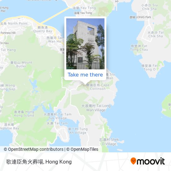 歌連臣角火葬場 map