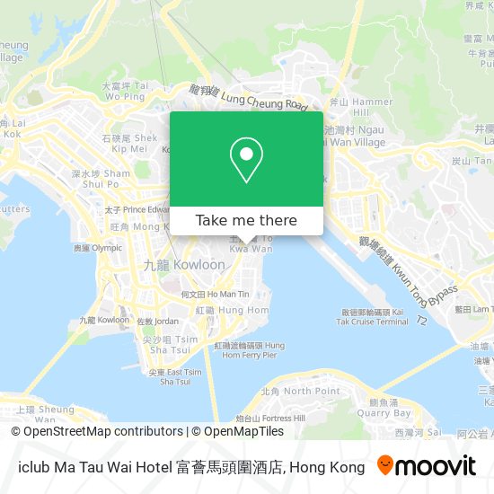 iclub Ma Tau Wai Hotel 富薈馬頭圍酒店 map