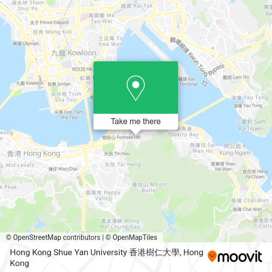 Hong Kong Shue Yan University 香港樹仁大學 map