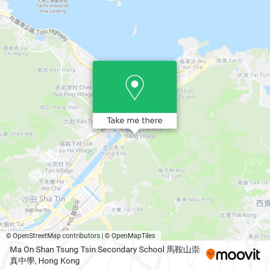 Ma On Shan Tsung Tsin Secondary School 馬鞍山崇真中學 map