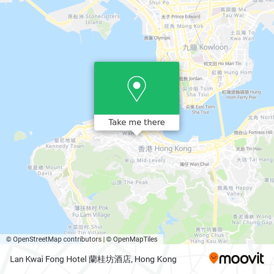 Lan Kwai Fong Hotel 蘭桂坊酒店 map