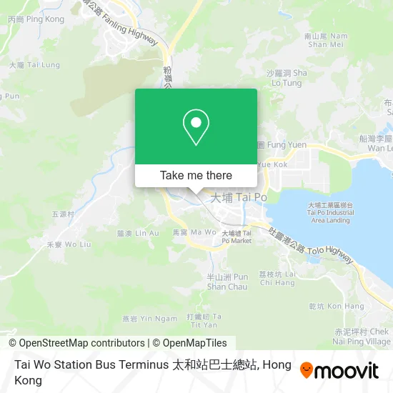 Tai Wo Station Bus Terminus 太和站巴士總站 map