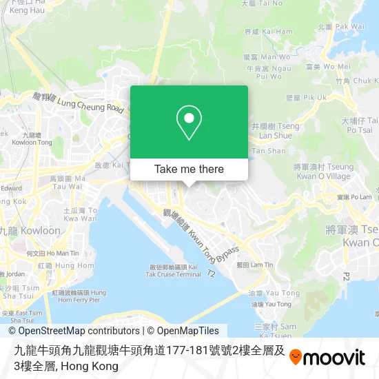 九龍牛頭角九龍觀塘牛頭角道177-181號號2樓全層及3樓全層地圖
