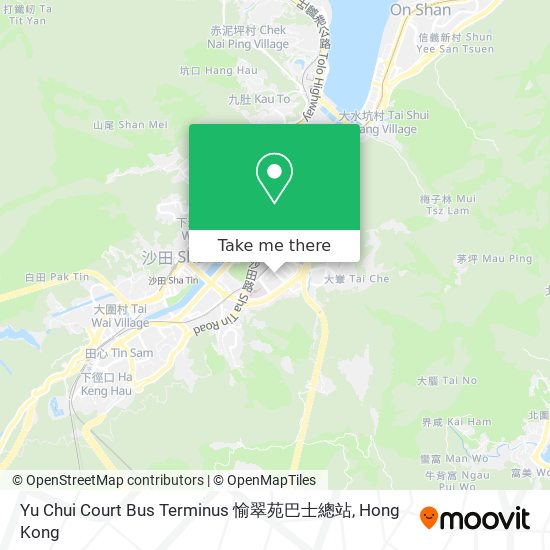 Yu Chui Court Bus Terminus 愉翠苑巴士總站地圖