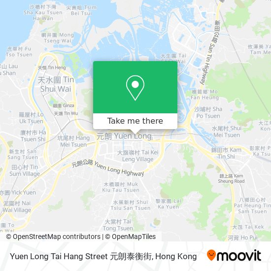 Yuen Long Tai Hang Street 元朗泰衡街 map