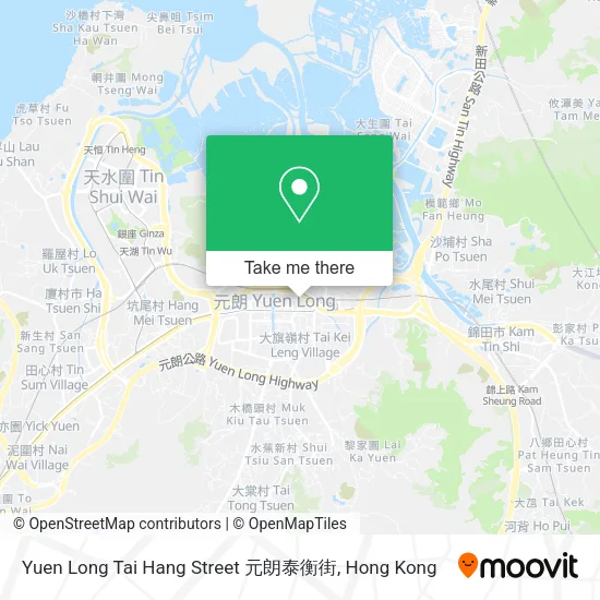 Yuen Long Tai Hang Street 元朗泰衡街地圖