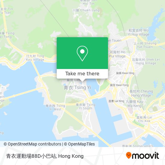 青衣運動場88D小巴站 map