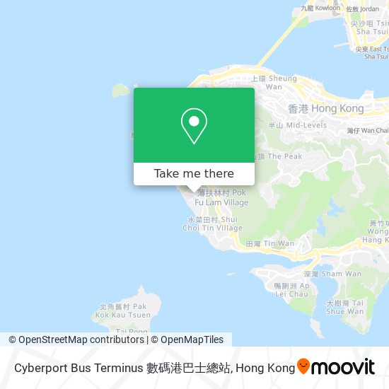 Cyberport Bus Terminus 數碼港巴士總站地圖