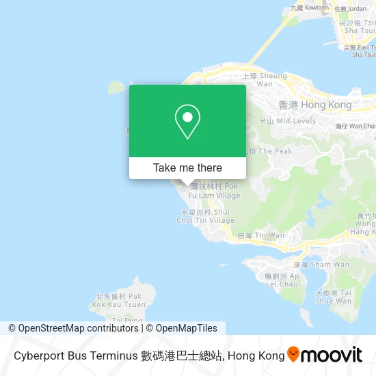 Cyberport Bus Terminus 數碼港巴士總站地圖