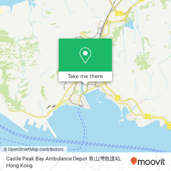 Castle Peak Bay Ambulance Depot 青山灣救護站 map