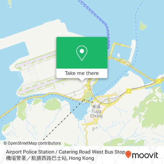 Airport Police Station / Catering Road West Bus Stop 機場警署／航膳西路巴士站 map