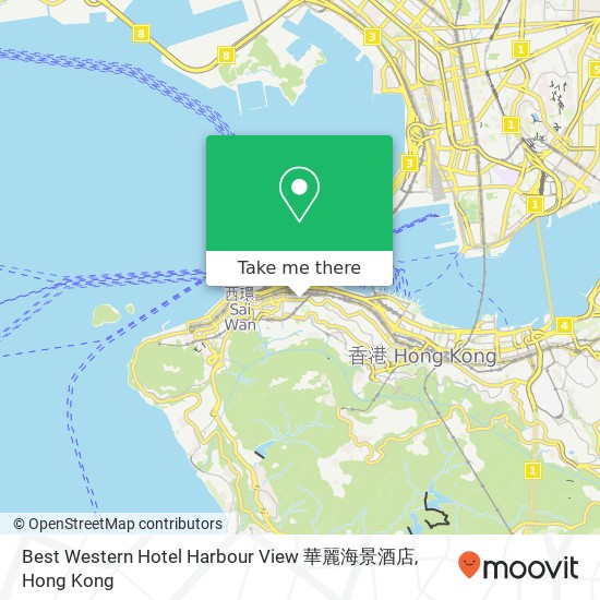 Best Western Hotel Harbour View 華麗海景酒店地圖