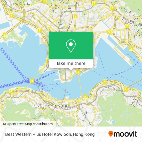 Best Western Plus Hotel Kowloon map
