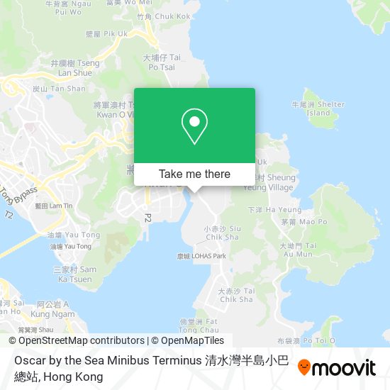 Oscar by the Sea Minibus Terminus 清水灣半島小巴總站 map