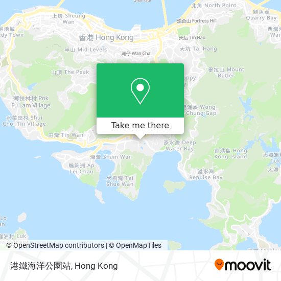 港鐵海洋公園站地圖