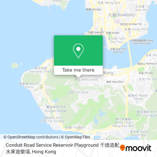 Conduit Road Service Reservoir Playground 干德道配水庫遊樂場 map
