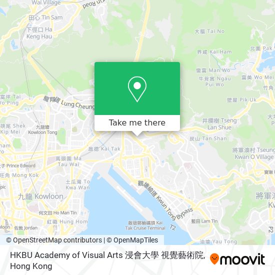 HKBU Academy of Visual Arts 浸會大學 視覺藝術院 map