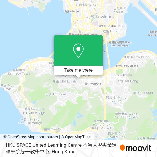 HKU SPACE United Learning Centre 香港大學專業進修學院統一教學中心地圖
