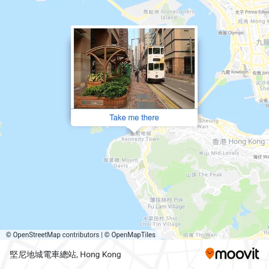 堅尼地城電車總站地圖