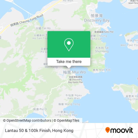 Lantau 50 & 100k Finish map