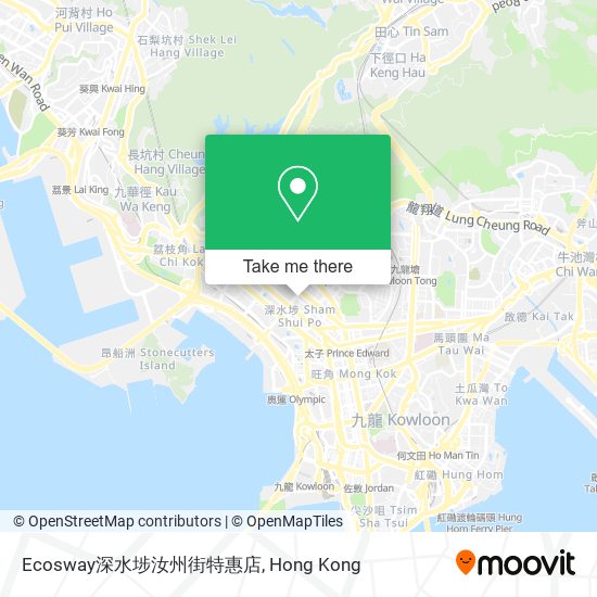 Ecosway深水埗汝州街特惠店地圖