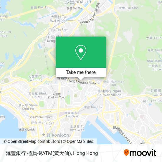 滙豐銀行 櫃員機ATM(黃大仙)地圖