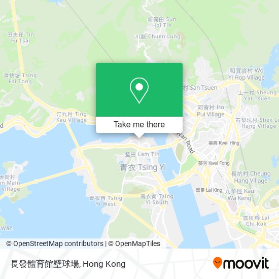 長發體育館壁球場 map