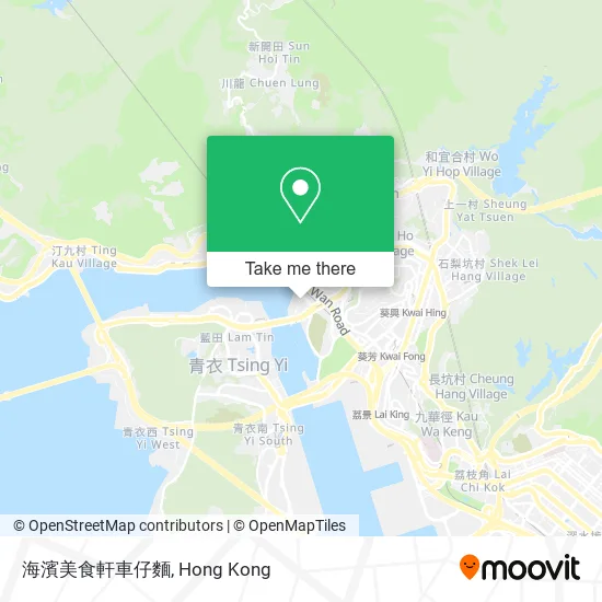 海濱美食軒車仔麵地圖