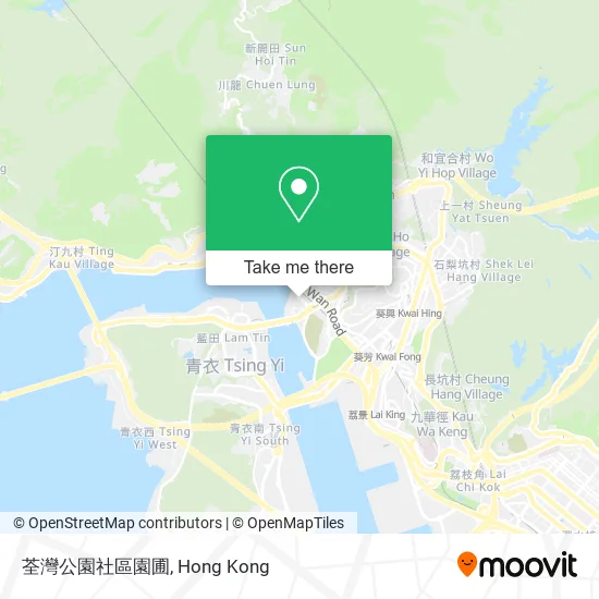 荃灣公園社區園圃地圖