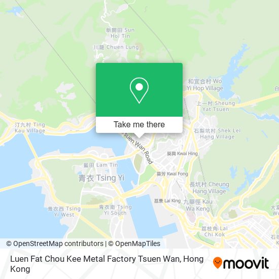 Luen Fat Chou Kee Metal Factory Tsuen Wan map