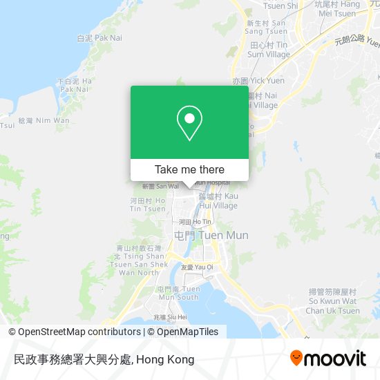 民政事務總署大興分處地圖