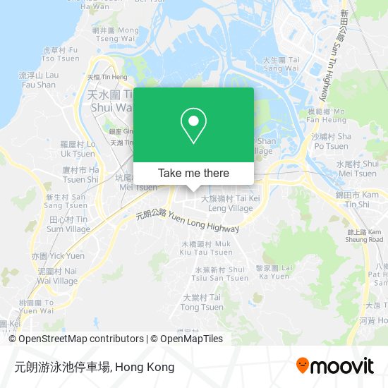 元朗游泳池停車場 map