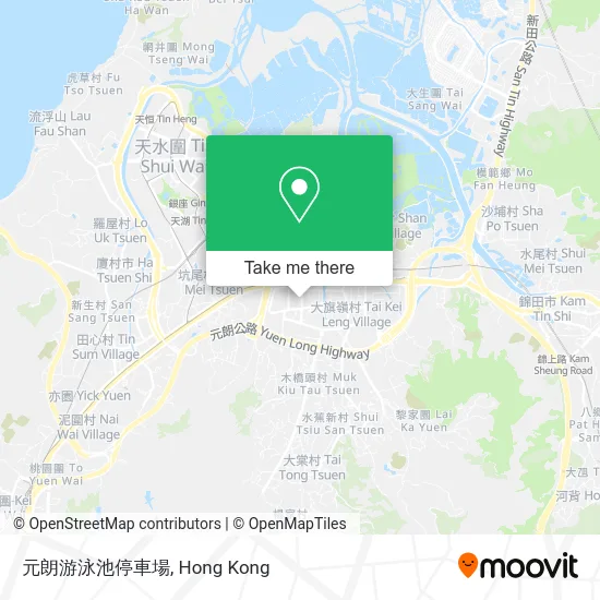 元朗游泳池停車場 map